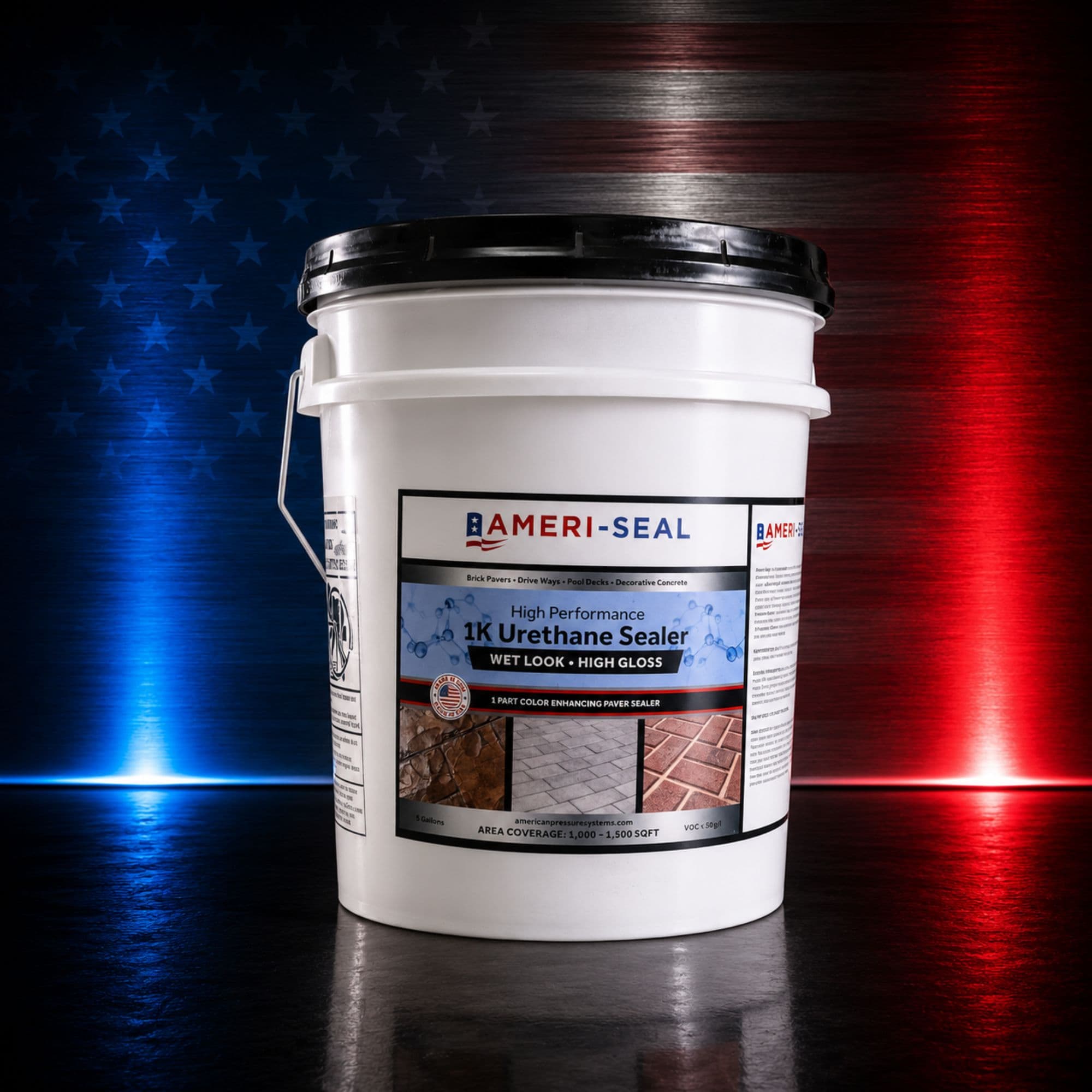 Ameri-Seal 1K urethane wet-look paver sealer, 5 gallon