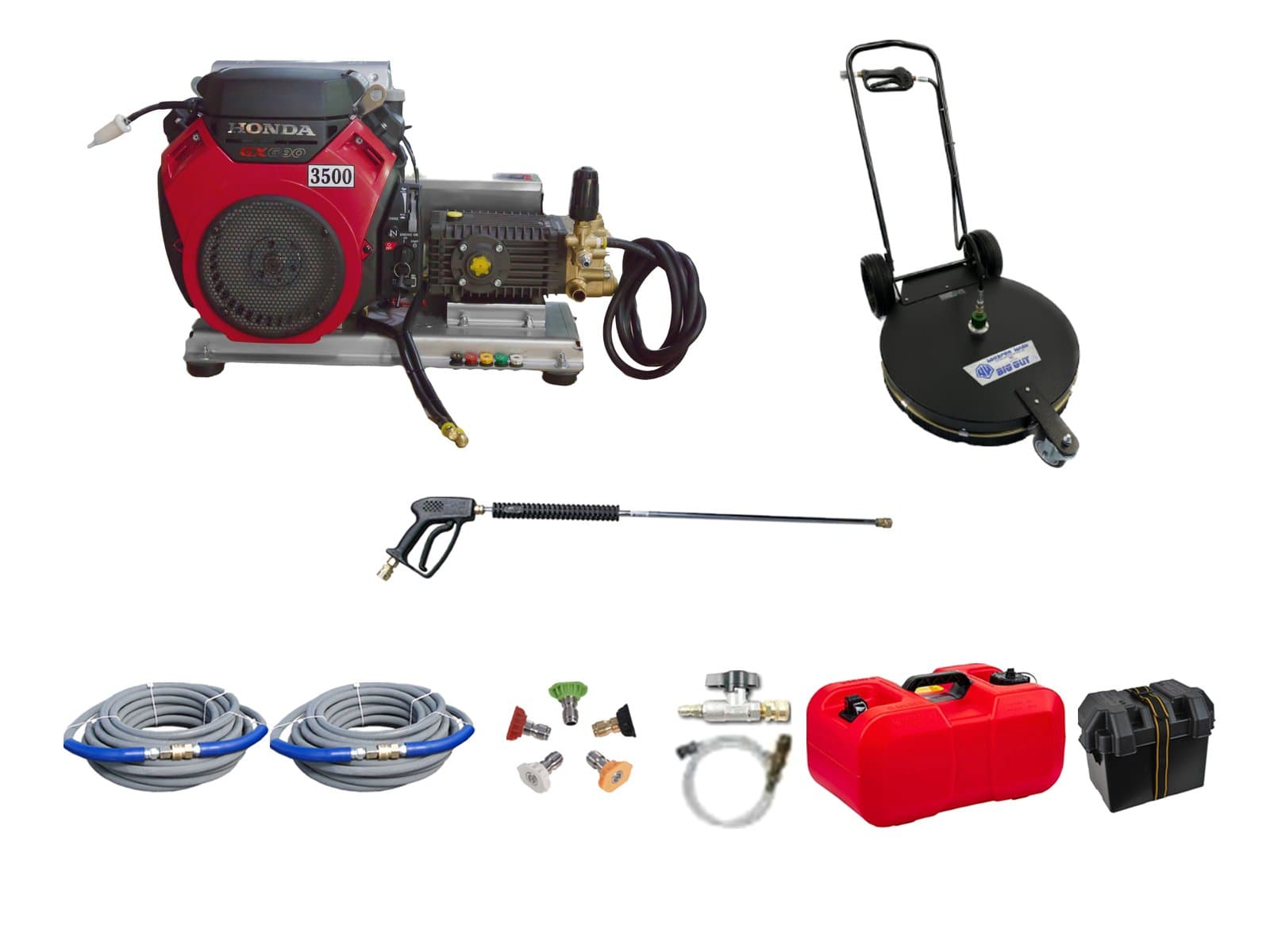 GX690 Honda 8 GPM 3500 PSI Belt Drive Commercial Pressure Washer General Pump