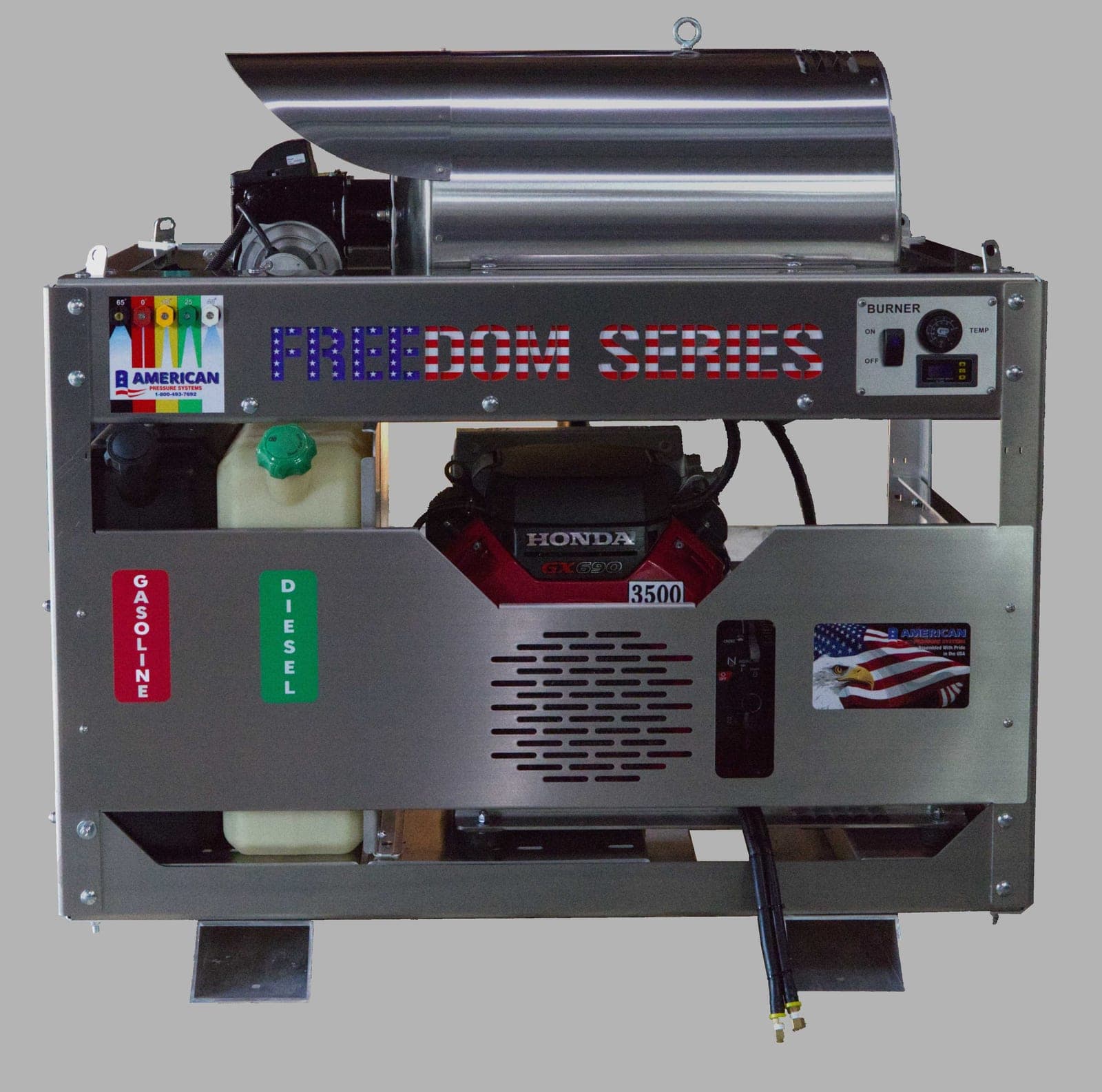 Freedom Series Hot Water Skid: Honda iGX800, 10 GPM 3000 PSI, AR Pump