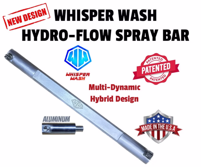 Whisper Wash 16" HF-AL-UC Aluminum Spray Bar 2-Tip UC616HC